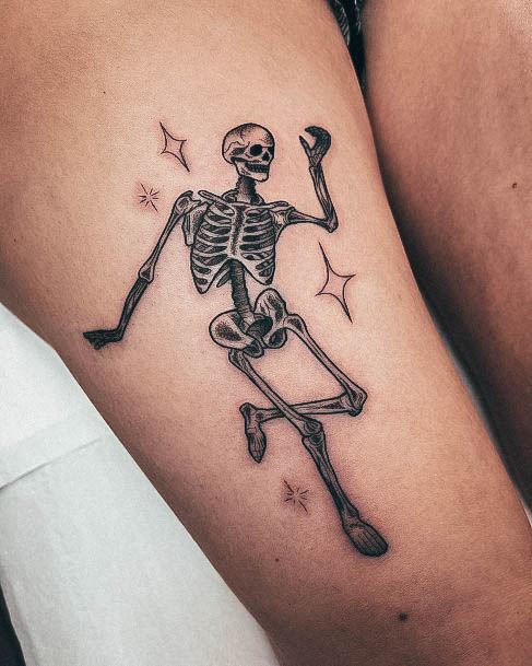 Skeleton Female Tattoo Designs