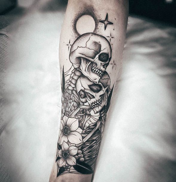 Skeleton Womens Feminine Skeleton Tattoos