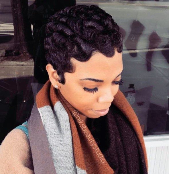 Sleek Finger Waves Cute Short Hairstyles For Black Women