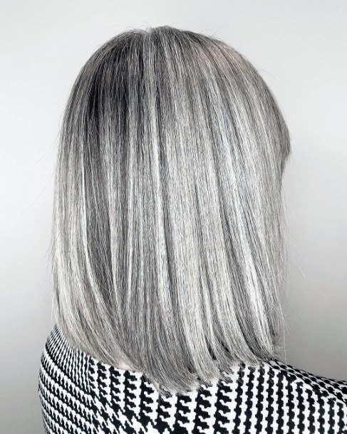 Sleek Silver Foxette Hairstyles For Older Women