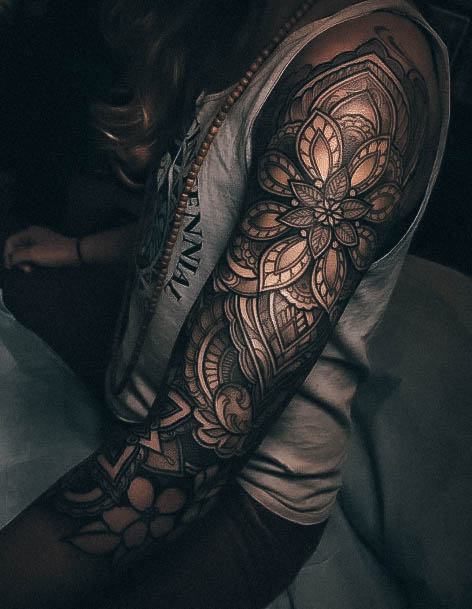 Sleeve Mandala Tattoos For Women