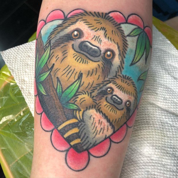 Sloth Tattoo Design Inspiration For Women