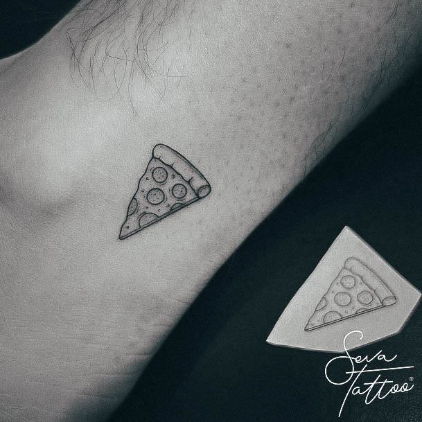 Are these minimalist pizza tattoos unusual