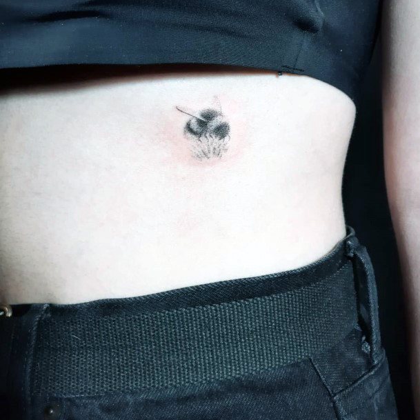 Small Bee Tattoo Womens Torso