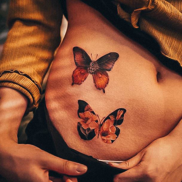 Small Butterfly Girls Tattoo Ideas