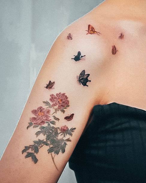 Small Butterfly Womens Tattoos