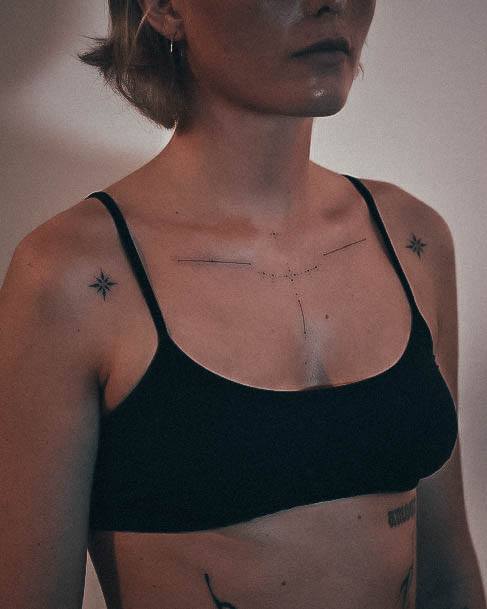 Small Chest Tattoo Feminine Designs