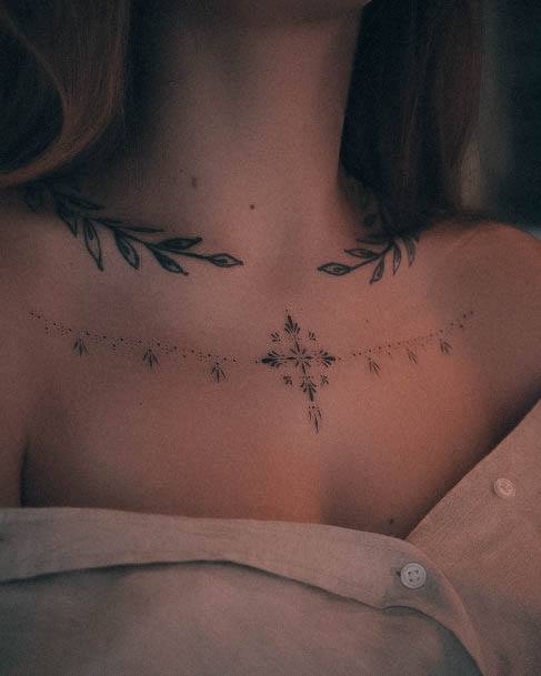 Small Chest Tattoo For Ladies