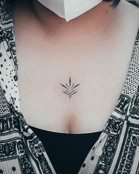 Small Chest Tattoos Feminine Ideas