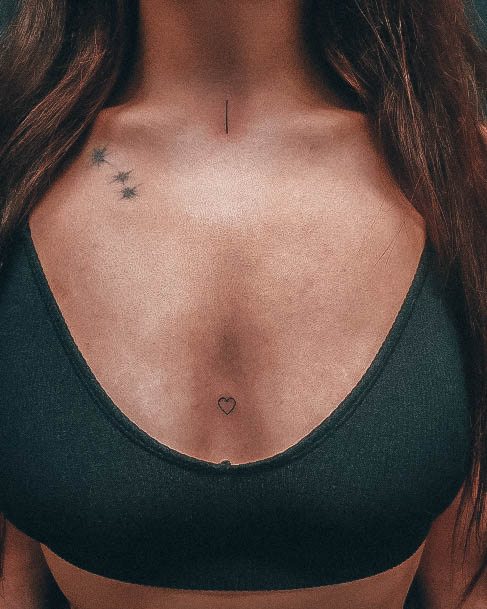 Small Chest Womens Tattoo Designs