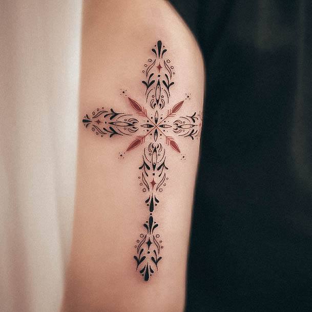 Small Cross Tattoo For Ladies