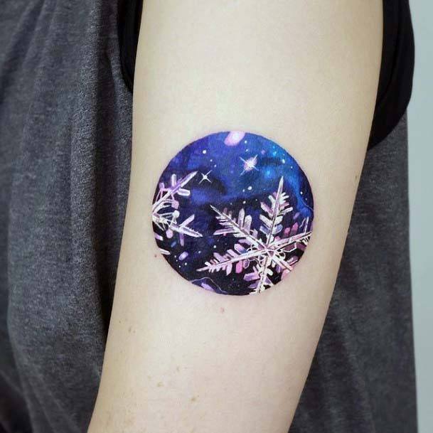 Small Cute Navy Blue Globe Tattoo Women