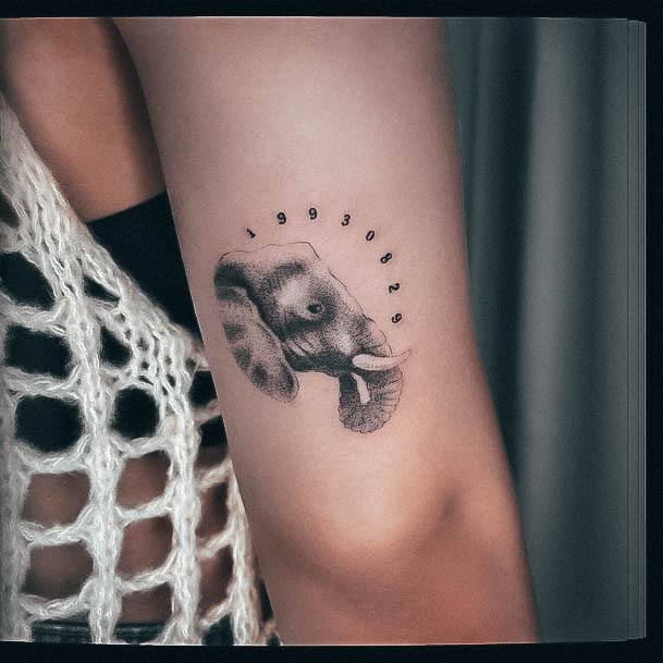 Small Elephant Girls Tattoo Ideas