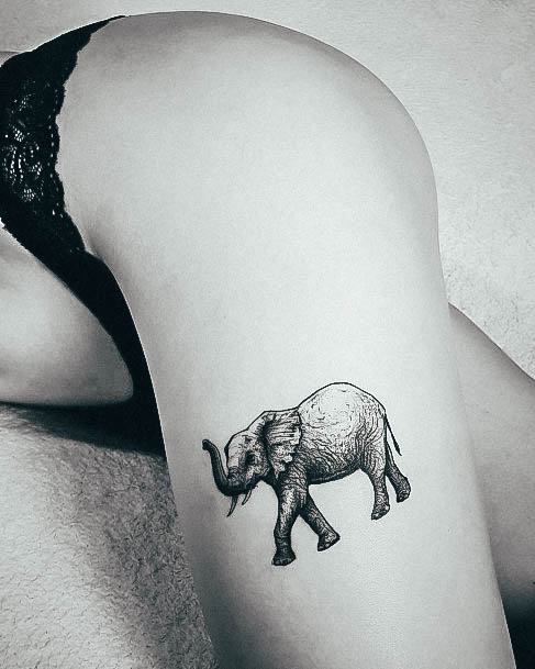 Small Elephant Tattoo Feminine Designs