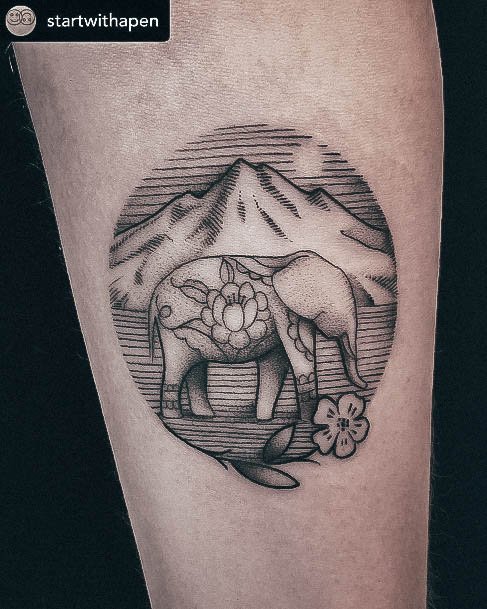 Small Elephant Tattoos For Girls