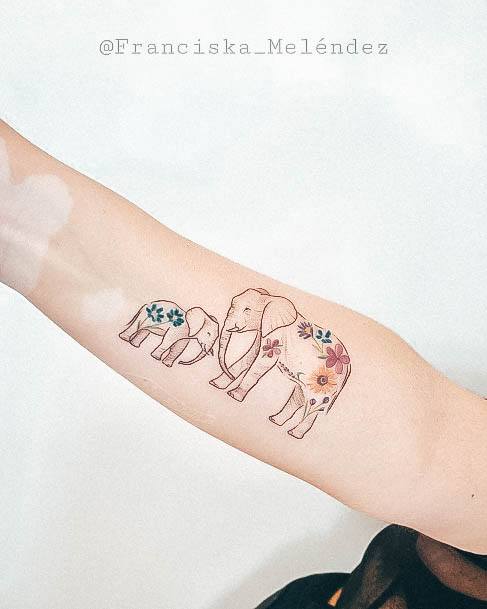 Small Elephant Womens Tattoos