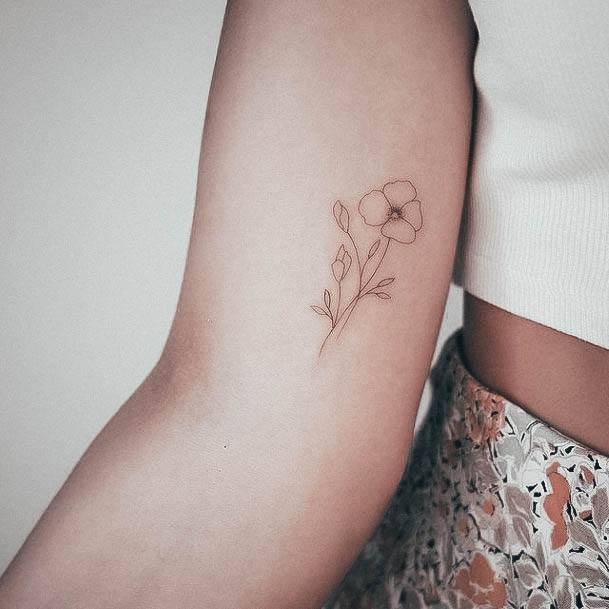 Small Flower Tattoo Feminine Designs