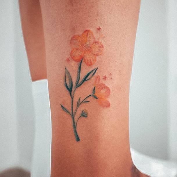 Small Flower Womens Tattoo Designs