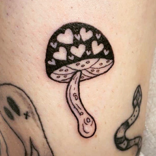 Small Mushroom Girls Tattoo Ideas