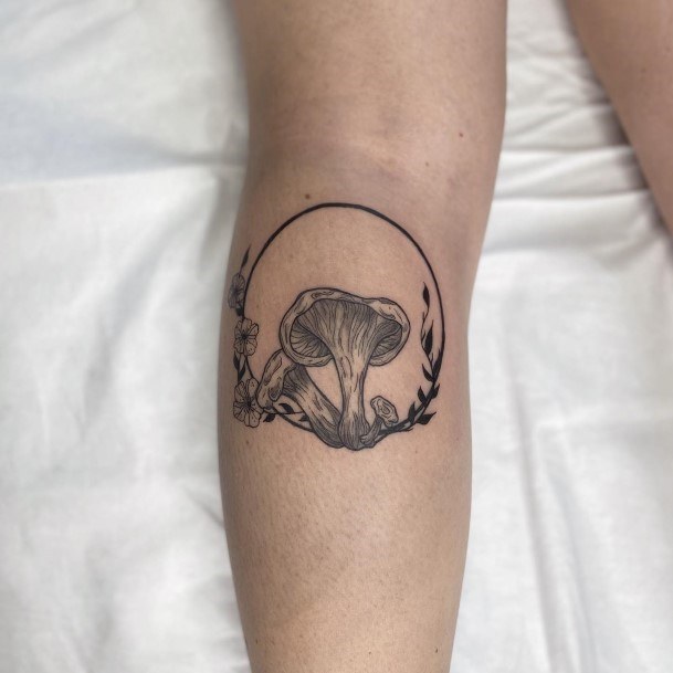 Small Mushroom Tattoo For Ladies