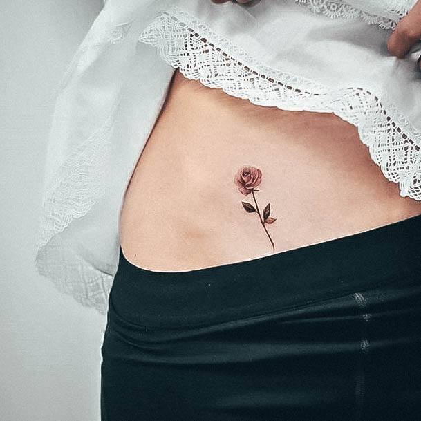 Small Rose Tattoo For Ladies