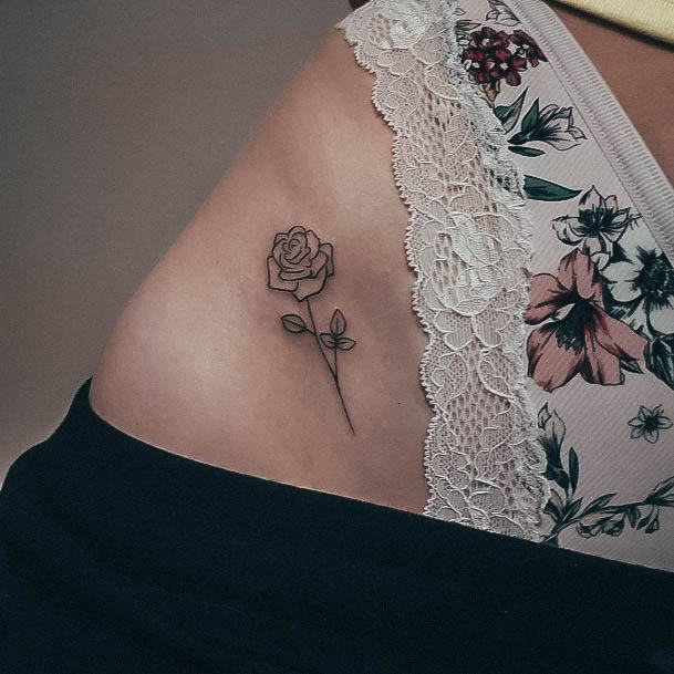 Small Rose Womens Tattoo Ideas