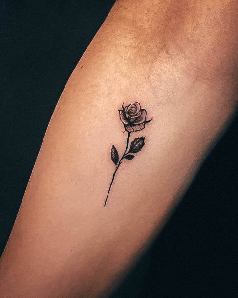 Small Rose Womens Tattoos