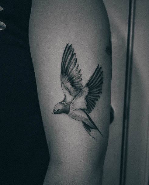 Small Sparrow Female Tattoo Designs