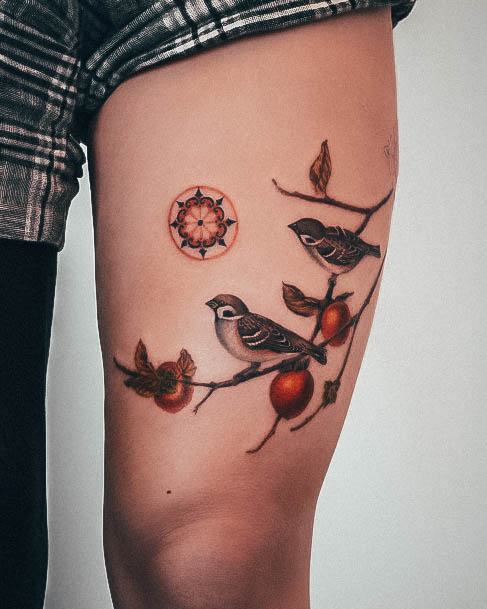 Small Sparrow Womens Tattoo Designs