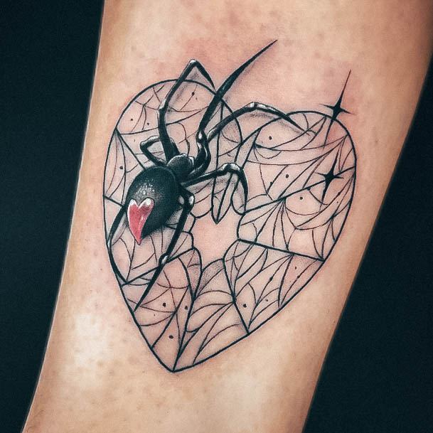 Small Spider Web Tattoo For Ladies