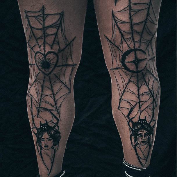 Small Spider Web Tattoos Feminine Ideas