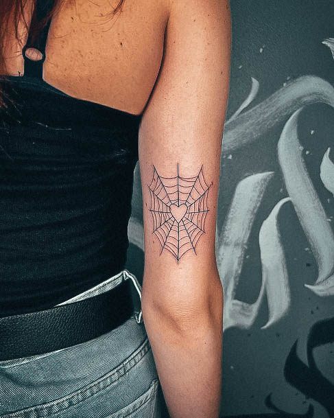 Small Spider Webic Womens Small Spider Web Tattoo Designs