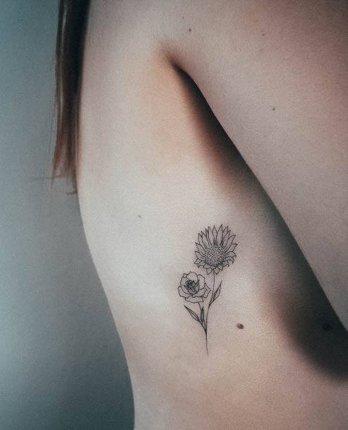 Small Sunflower Tattoo For Ladies