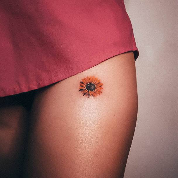 Small Sunflower Tattoos For Girls