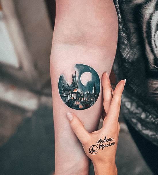 Small Womens Lovely Harry Potter Tattoo Ideas