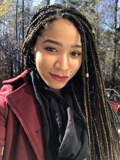 Smile Beads Dreadlocks Braids Jacket Scarf Winter Time Camping Woman Hair