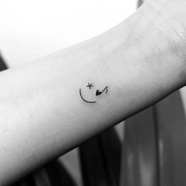 Smiley Face Tattoos For Girls