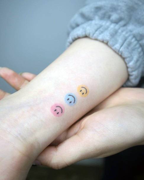 Smiley Face Womens Tattoo Ideas