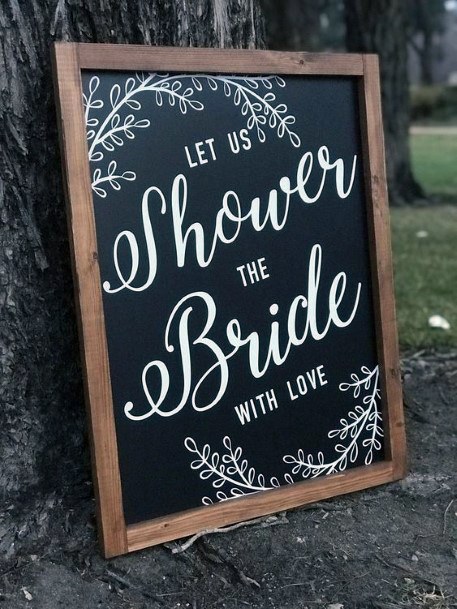 Smooth Black Board Wedding Shower Decorations