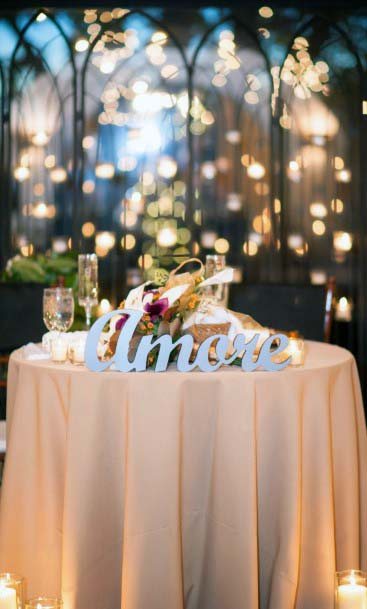 Smooth Creamy Satin Wedding Head Table Decor