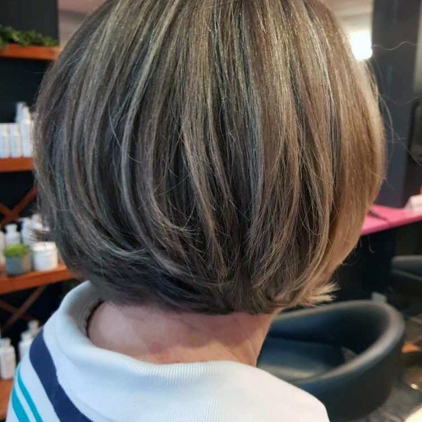 Smooth Long Bob Hairstyles For 50 Year Old Woman With Thick Hair