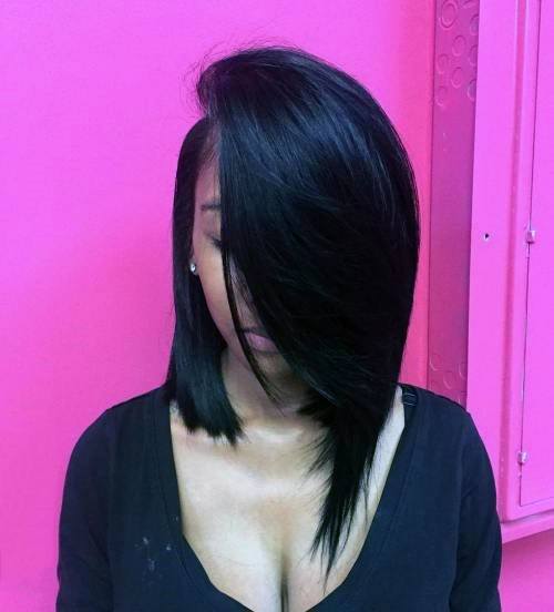 Smooth Long Bob Hairstyles For Black Women