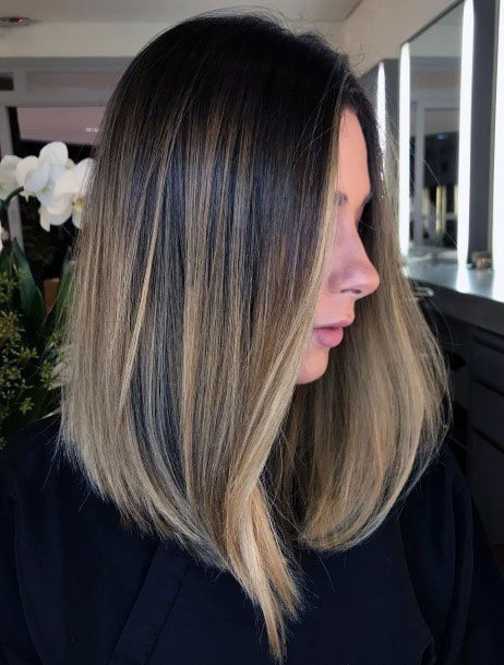 Smooth Straight Free Flowing Balayage Women