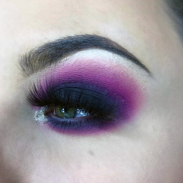 Smudged Purple Halloween Eyeshadow Women