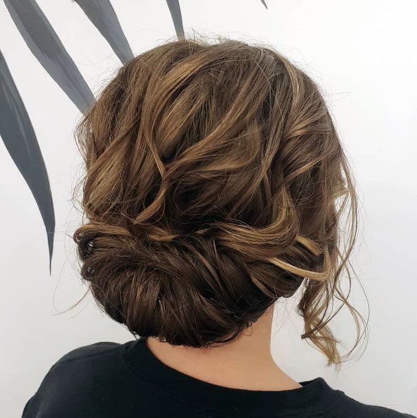 Snarled Messy Chignon Hairstyle Women