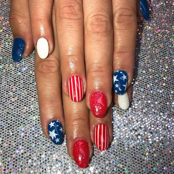 Snazzy 4th Of July Nails