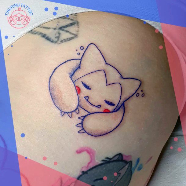Snorlax Tattoos For Girls