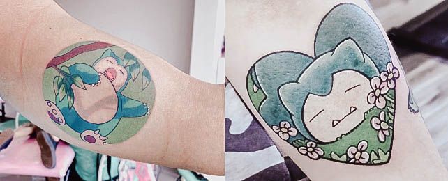 Top 100 Best Snorlax Tattoos For Women – Pokemon Design Ideas