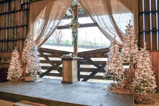 Snow Tree Wedding Decor