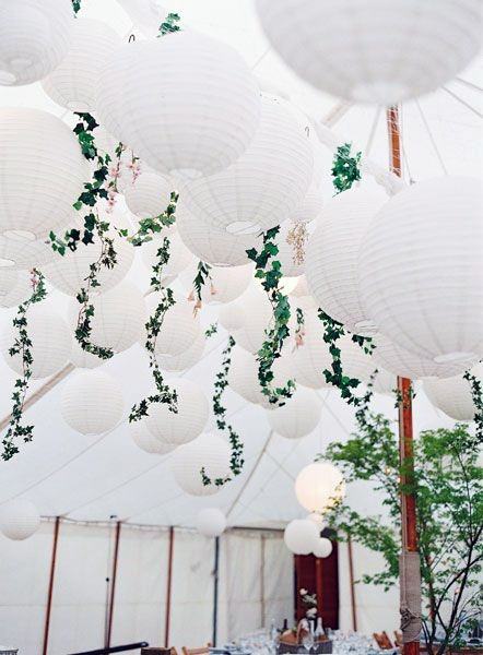 Snow White Globules Wedding Ceiling Decorations